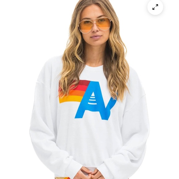 Aviator Nation Logo Crew Sweatshirt - Size S - Picture 2 of 3